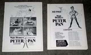 Peter Pan Disney Movie Pressbook 1976 Re - Release