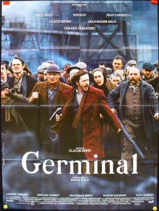 Germinal Renaud Emile Zola / 1993 French Movie Poster 47x63 " Nm