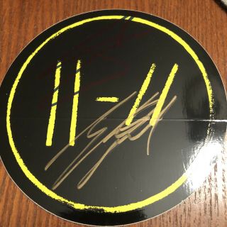 Twenty One Pilots Signed Promo Trench Sticker Logo Autograph Tyler Joseph Josh