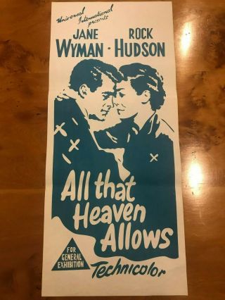 Movie Poster 13x30 All That Heaven Allows (1955) Jane Wyman Rock Hudson