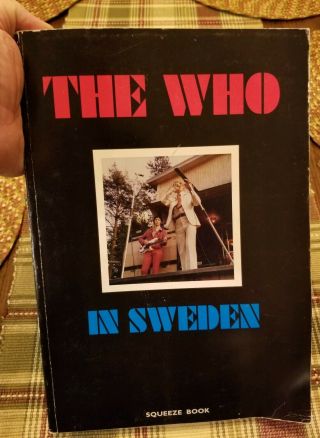 The Who In Sweden Book.  1995 Squeeze Book.  Long Out Of Print Rare