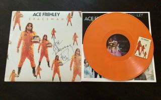 Kiss Spaceman Ace Frehley Limited Orange Lp (w/download Card) Hand Signed