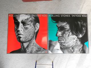 Both Rolling Stones Tattoo You Posters 36 " X36 " Mick Jagger & Keith Richards