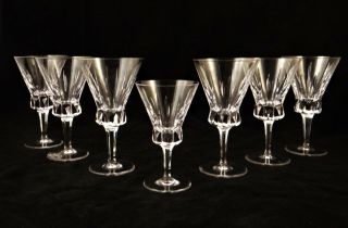 Set Of 6 Bayel Versailles Crystal Water Goblets