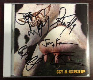 Aerosmith Get A Grip Cd Signed Autographed