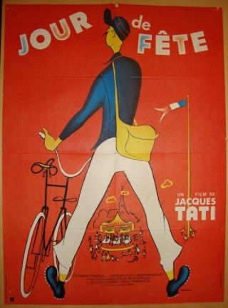 The Big Day Aka Jour De Fête - Jacques Tati - Art By Péron - French R70s (24x31 Inch)