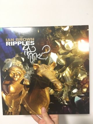 Ian Brown Signed Vinyls Record The Stone Roses Autograph Lp Rare Ripples