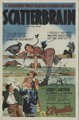 Scatterbrain 1948 27x41 Orig Movie Poster Fff - 64394 Fine Judy Canova