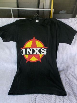 Vintage Inxs Black Graphic Calling All Nations Tour T - Shirt Size Xl