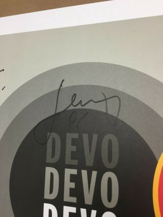 Devo AUTOGRAPHED concert poster 2009 Kii Arens 18x24 signed 6