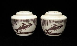 Vernon Kilns Moby Dick Rockwell Kent Salt And Pepper Shakers
