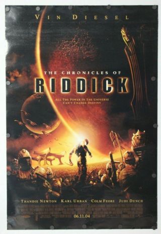 The Chronicles Of Riddick 2004 Double Sided Movie Poster 27 " X 40 "