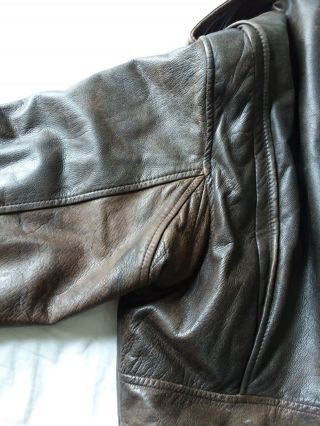 Vtg Hard Rock Cafe LONDON Brown Leather Bomber Jacket Sz.  XL 4