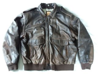 Vtg Hard Rock Cafe LONDON Brown Leather Bomber Jacket Sz.  XL 6