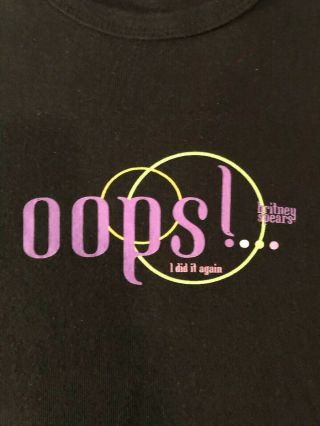 Britney Spears Rare Official Oops I Did It Again Promo Baby Doll Vintage T - Shirt