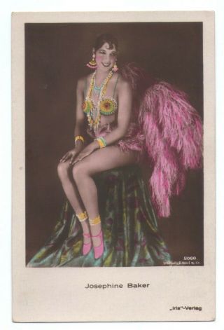 Josephine Baker Vintage Colored Postcard Iris Verlag 5068 Did Jo Write On Card?