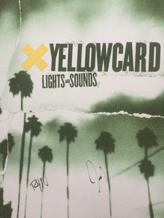 Yellowcard Lights And Sounds Ltd Ed Signed By All 5 Members Rare Poster