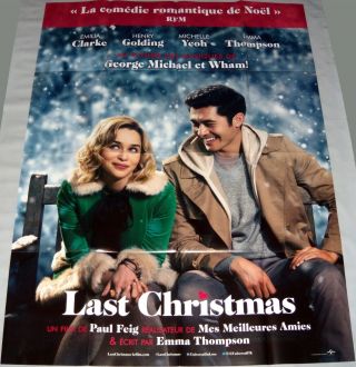 Last Christmas Emilia Clarke Henry Golding George Michael Large French Poster
