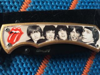 Rolling Stones Knife Keith Richards Mtech Usa Made Tactical Folding Mick Jagger