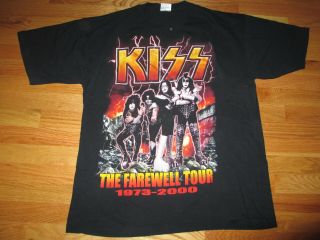 2000 Kiss " The Farewell Tour 1973 - 2000 " Concert Tour (xl) T - Shirt