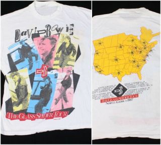 Vtg David Bowie Glass Spider Tour 1987 87 80s Concert Band Shirt