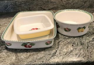 Villeroy And Boch French Garden And Orange Baking Dish Set