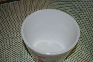 McKee milk glass red sailboat pattern sugar bowl,  canister no lid rare,  vintage 3