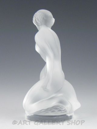 Lalique France Crystal Figurine NUDE LADY WOMAN GIRL LEDA & GOOSE 4