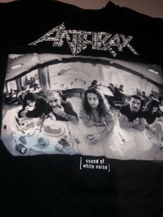 Anthrax t - shirt Sound of White Noise Brockum concert Tour John Bush large 2