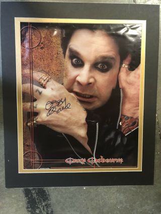 Ozzy Osbourne Signed Matted Poster