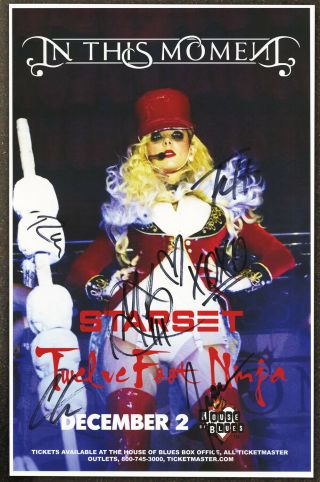 In This Moment Autographed Concert Poster 2014 Chris Howorth,  Maria Brink