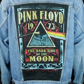 Pink Floyd Levis Denim Jacket Jean Dark Side Of The Moon London Poster Xlarge