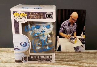 White Walker Game Of Thrones Funko Pop Signed By Ross Mullan Exact Proof