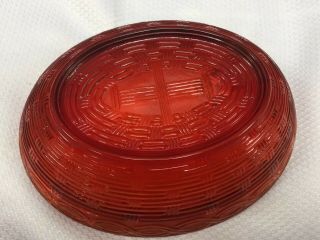 Fenton Red Glass Hen On Nest Covered Dish Hand Painted Signed C Smith 7