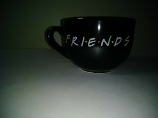 Friends Tv Show Black Ceramic Coffee Mug Fan 1995 Tea Cup Warner Bros Vtg 90s Tv