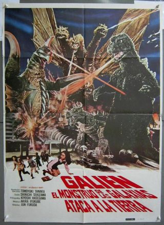 Zb88 Godzilla Vs Gigan Jun Fukuda Toho Japanese Monsters Orig 1sh Poster Spain