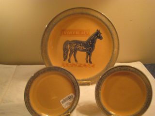 Pfaltzgraff America Limited Edition Horse Charger Set Of 2 Salad Plates