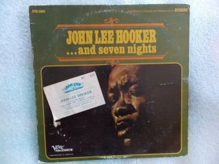 Vintage Lp John Lee Hooker Autograph & Concert Ticket Signed Album 1985 7 Nights
