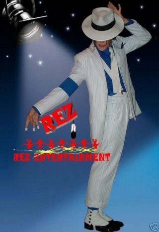 Michael Jackson Smooth Criminal White Fedora Hat
