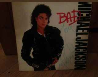 Michael Jackson Signed Bad Lp Rare