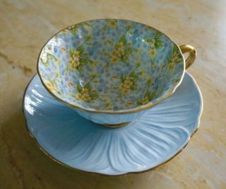Shelley Primrose Chintz Oleander Cup And Saucer