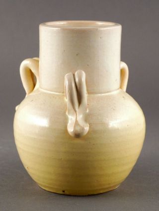 Waymon Cole 3 handle Vase Asian Form North Carolina Pottery NC Southern Folk Art 2