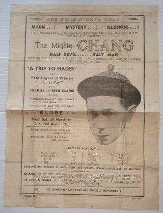 The Mighty Chang Magician 1940 Performance In India Herald