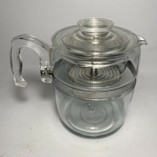 Vintage Pyrex Flameware Glass 9 Cup Coffee Pot Percolator 7759 - Complete