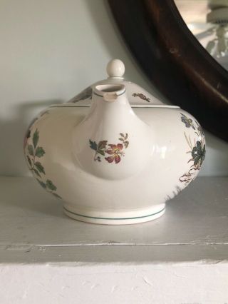 Wedgwood of Etruria & Barlaston Floral Teapot W/Lid 1945 - 1965 Eastern Flowers 4