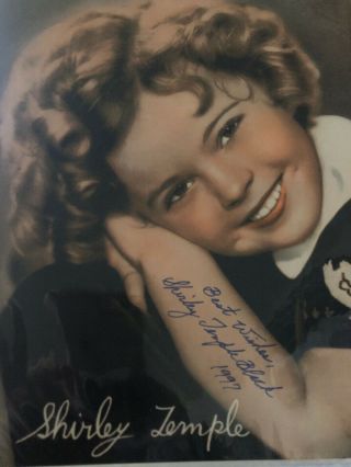 Shirley Temple Signed Photo With Certificate Of Authenticity