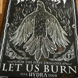 Within Temptation - Hydra 2014 Usa Tour Poster Signed Let Us Burn Autographed