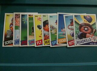 2015 Garbage Pail Kids Series 1 Baseball 10 Card Subset Gpk Set