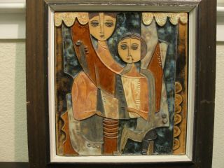 Ruth Faktor (israel) Ceramic Relief Tile