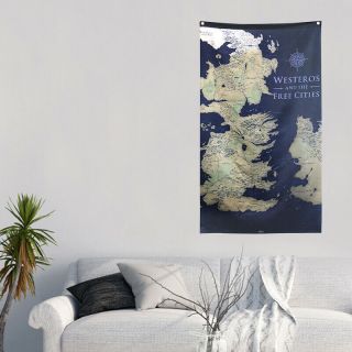 Game of Thrones House Sigils Westeros Map GOT Wall Banner TV Poster (30 